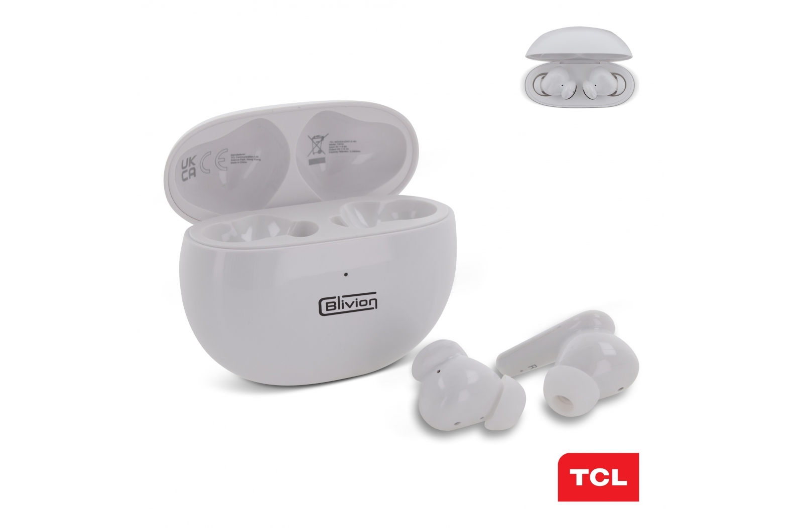 TW18 | TCL MOVEAUDIO S180 Pearl White bedrukken met logo
