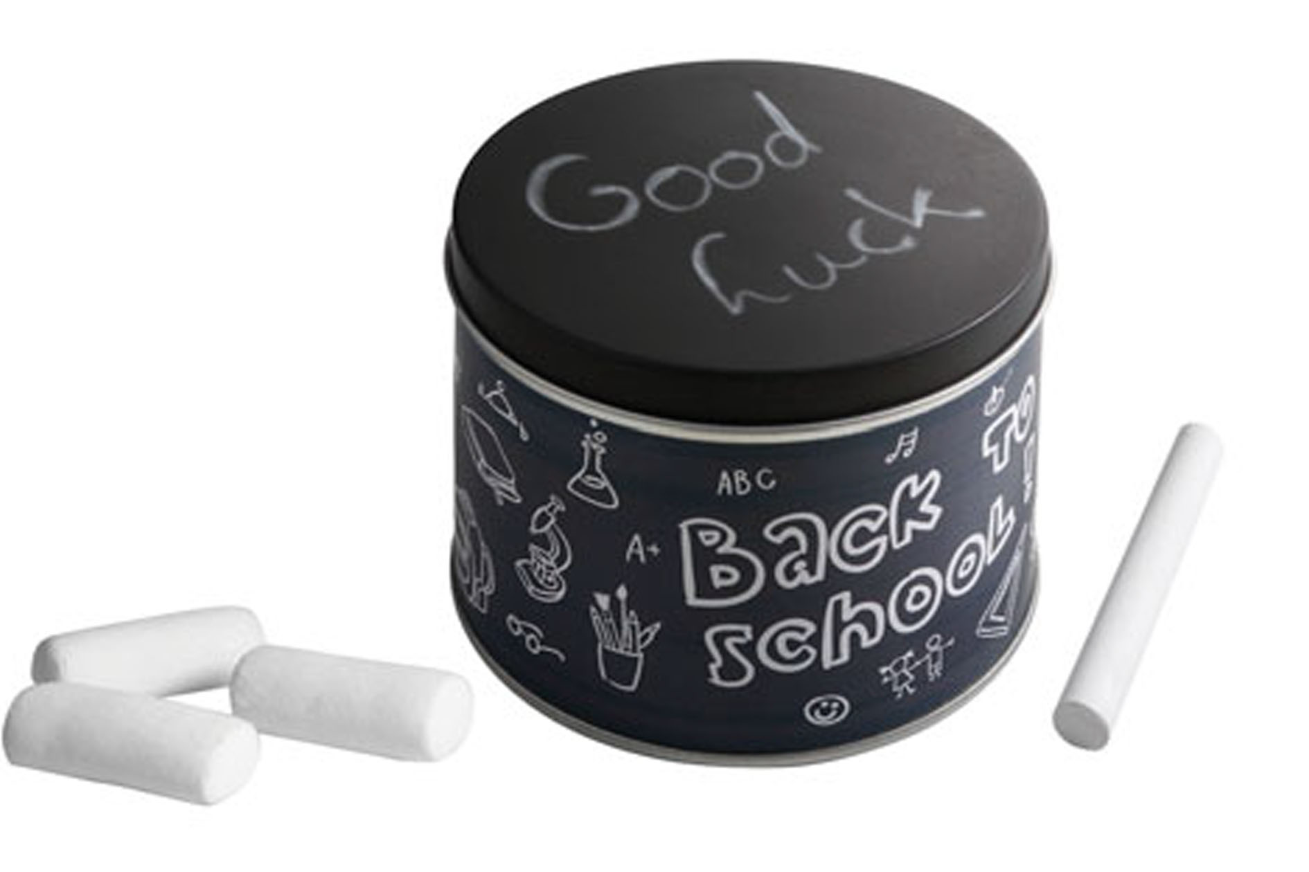 Krijtblik schoolkrijtjes bedrukken met logo