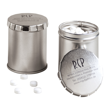 ClickClack blikje pepermuntjes hoog bedrukken met logo