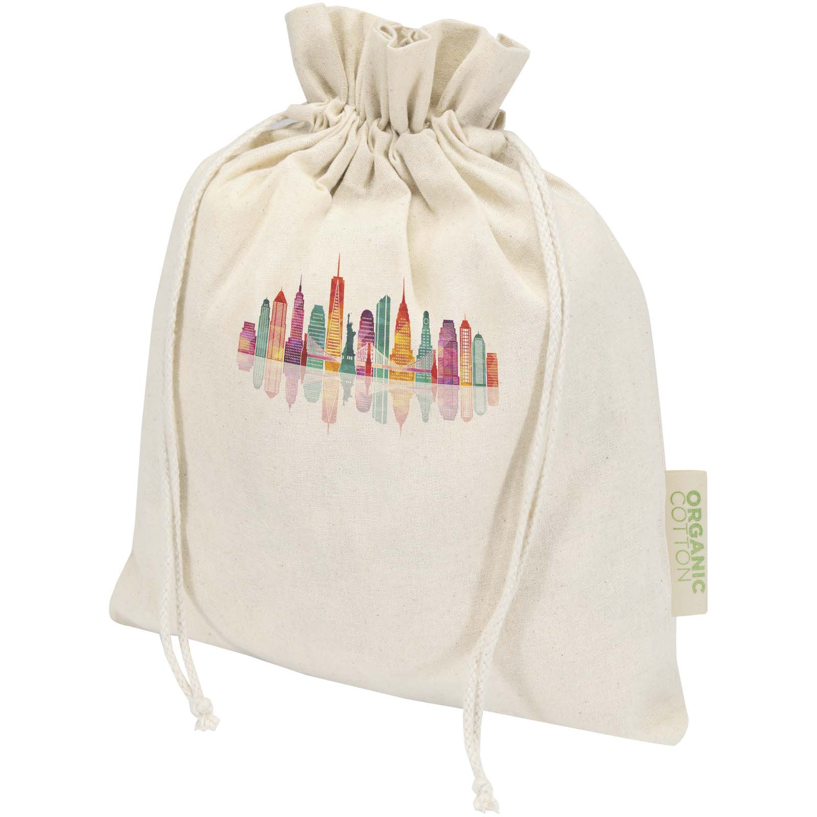 Odisha 140 g/m² OCS biologisch katoenen geschenktas – 30 x 25 cm bedrukken met logo