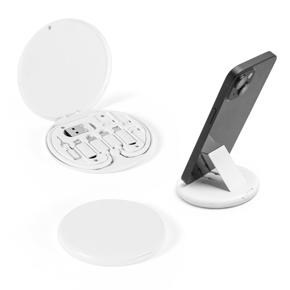 SYSTROM. 100% rABS supersnelle oplaadkabel en adapter set bedrukken met logo