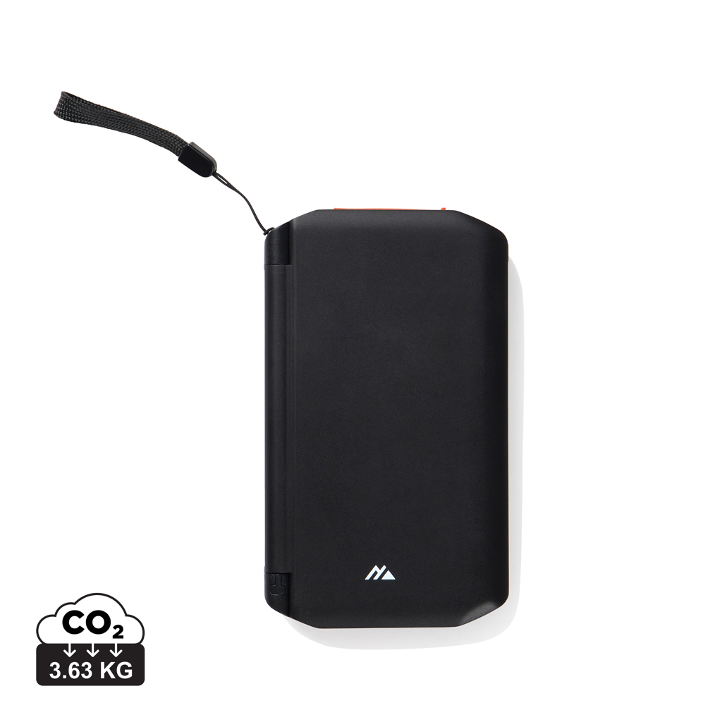 Nordic Drift Titan 10.000mAh solar powerbank met 3 panelen bedrukken met logo
