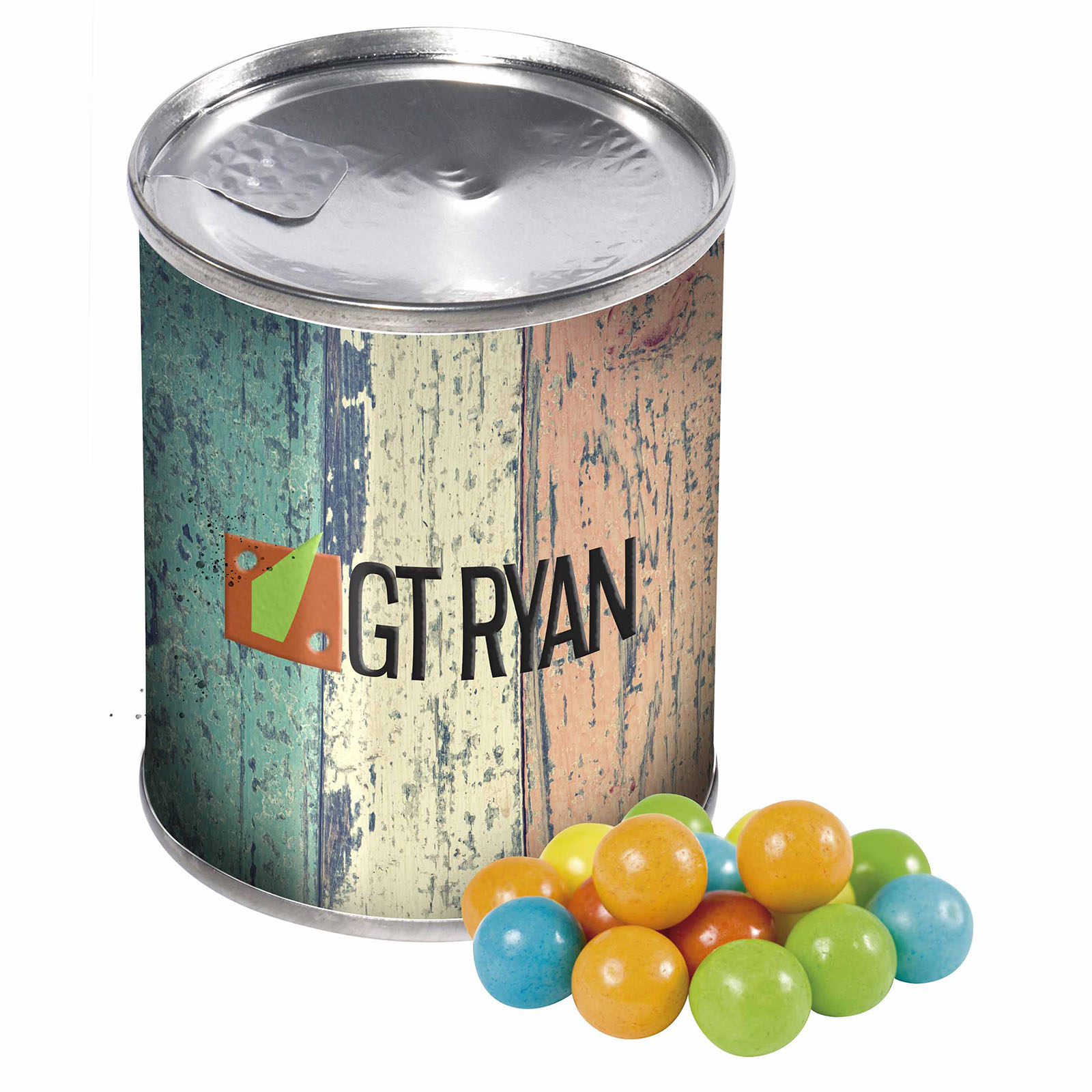 Blikje kauwgomballen bedrukken met logo