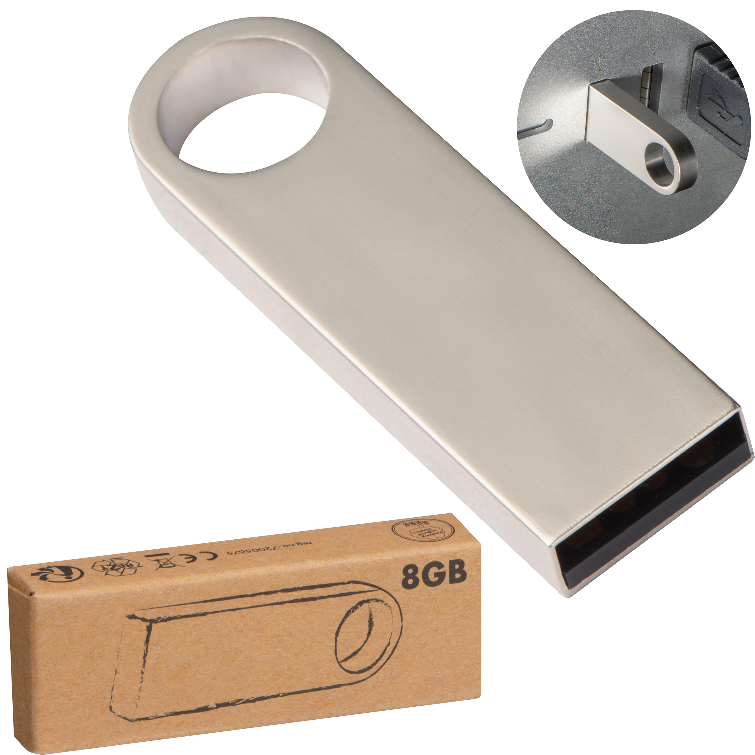 USB metaal 8GB bedrukken met logo