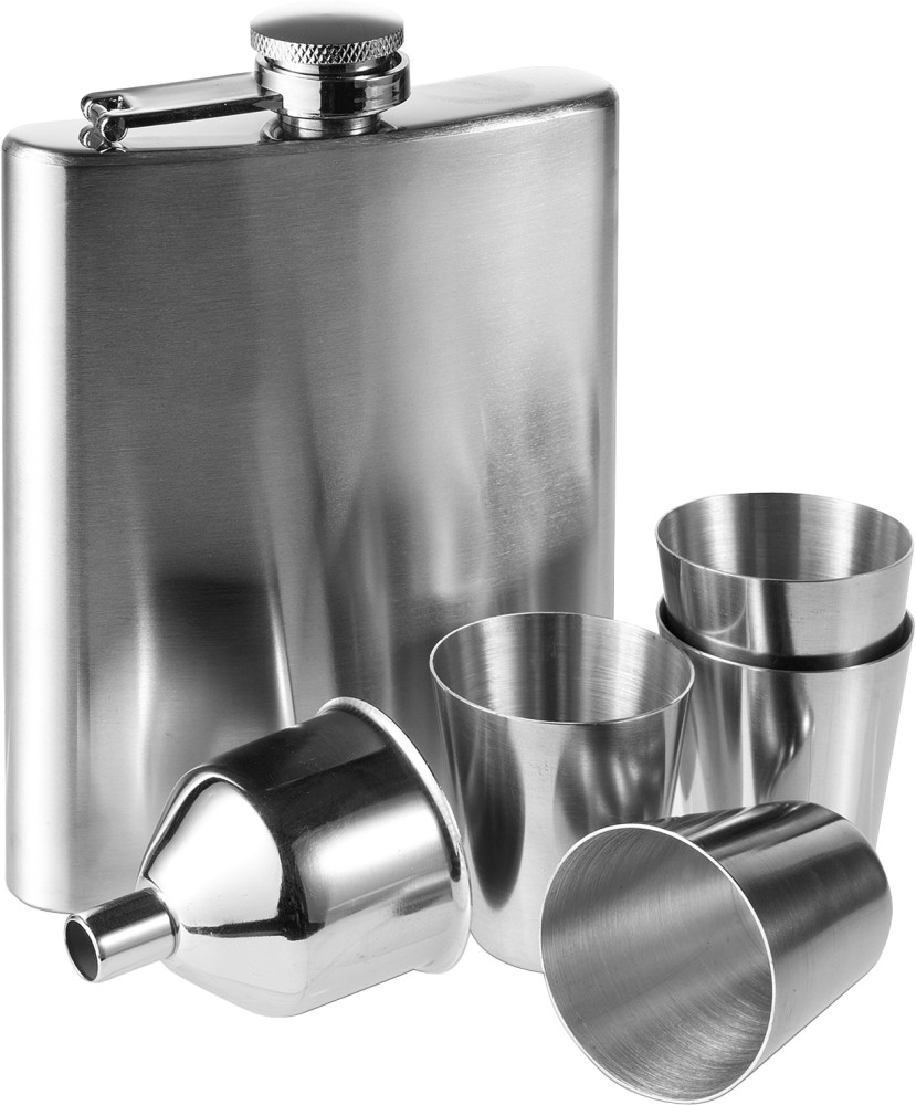 Hipflask set (220 ml) bedrukken met logo