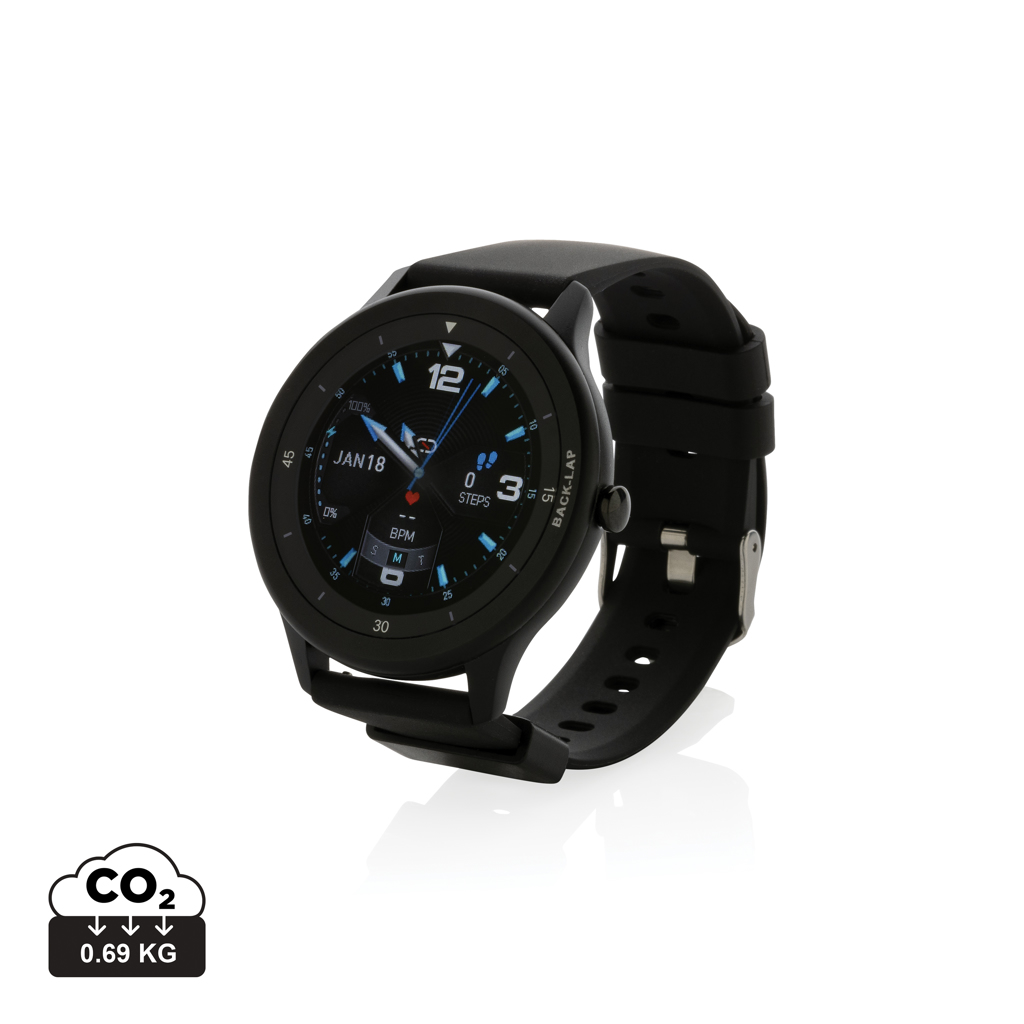 Swiss Peak RCS Gerecycled TPU Smartwatch bedrukken met logo