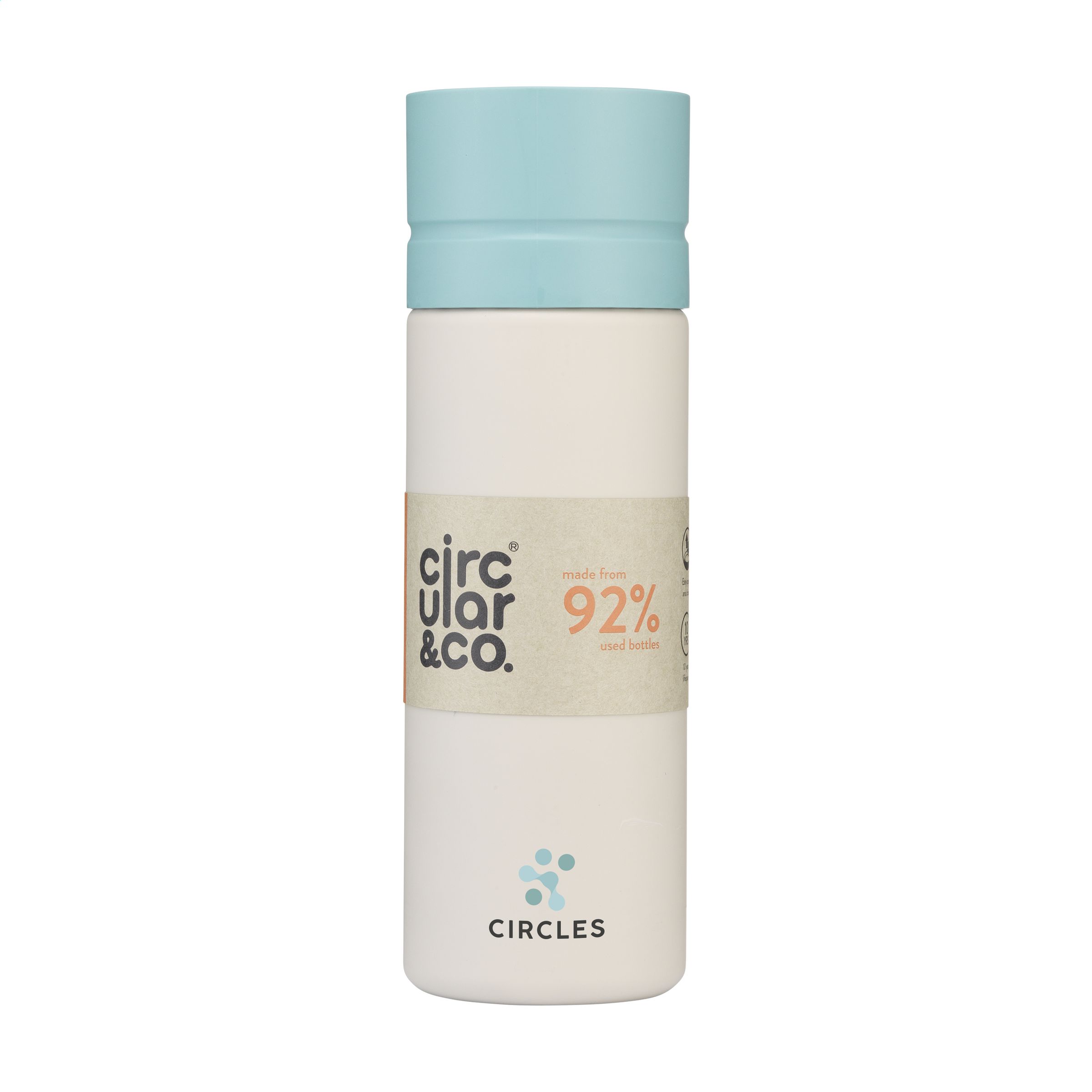 Djenga Circular Reusable Bottle waterfles bedrukken met logo
