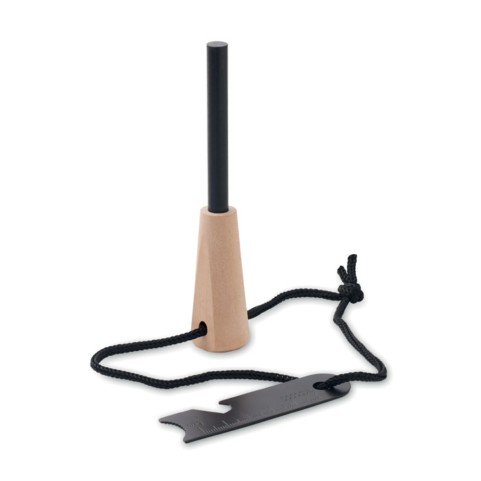 Dennenhout vuurstarter gereedschap bedrukken met logo