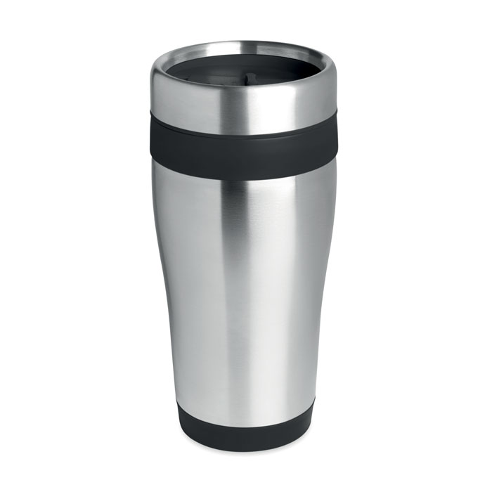 Dubbelwandige RVS reisbeker455m bedrukken met logo
