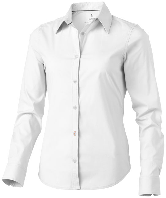 Poplin dames overhemd (135 g/m²) bedrukken met logo