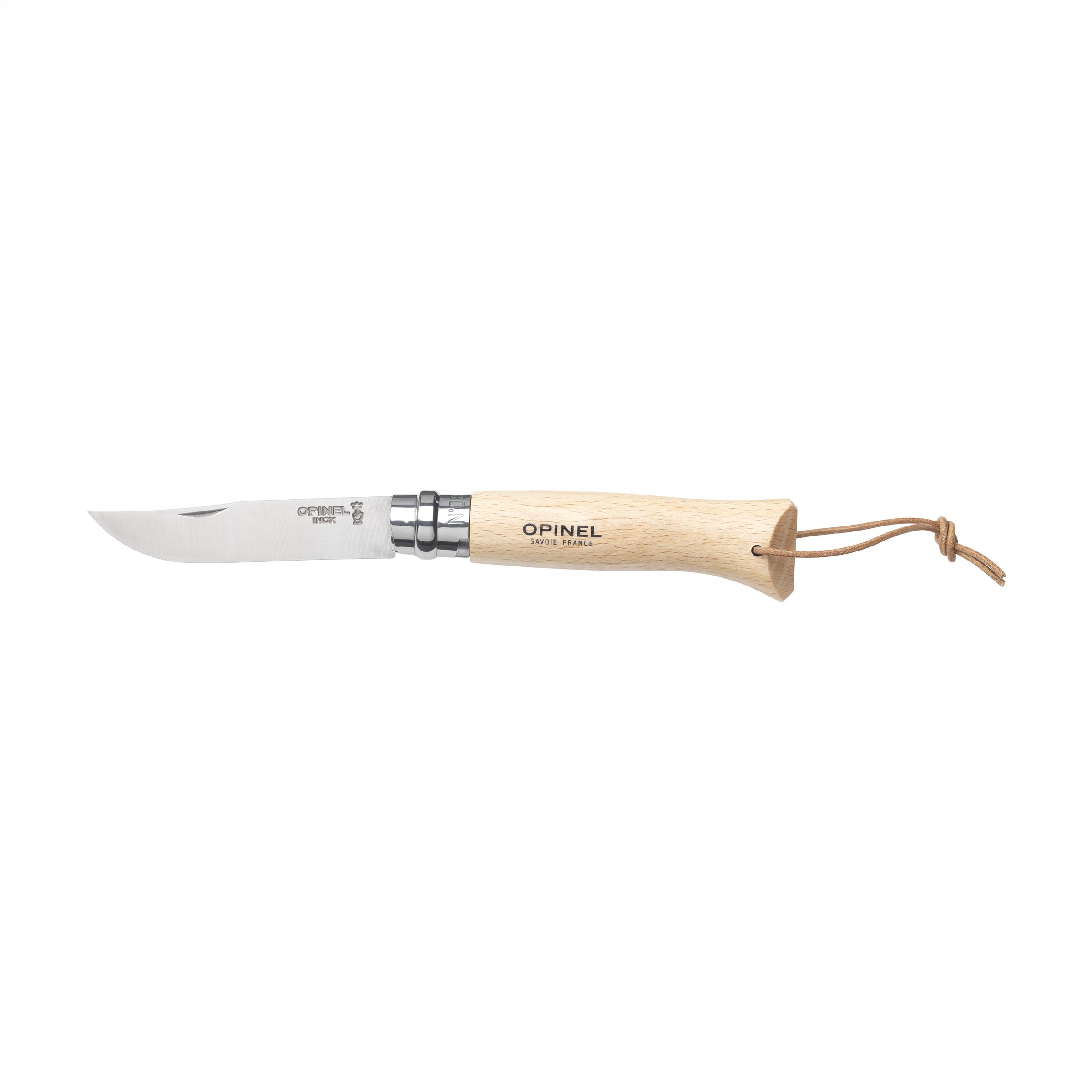 Opinel Inox No 08 Natural zakmes bedrukken met logo