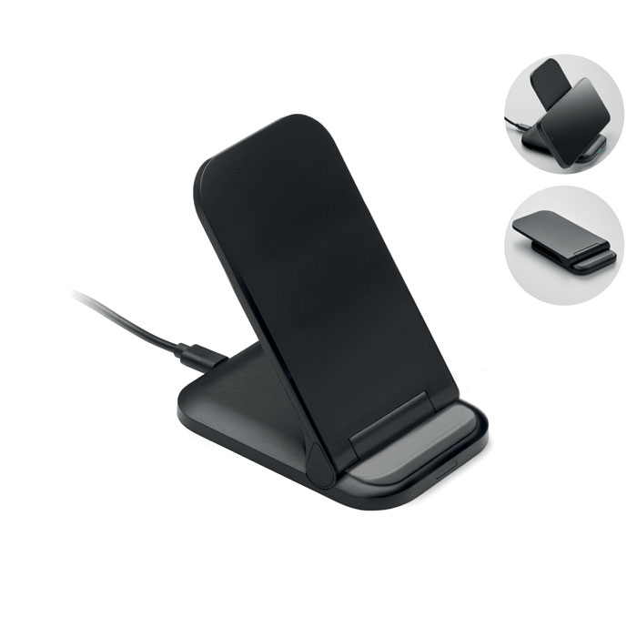 Inklapbare draadloze lader 15W bedrukken met logo