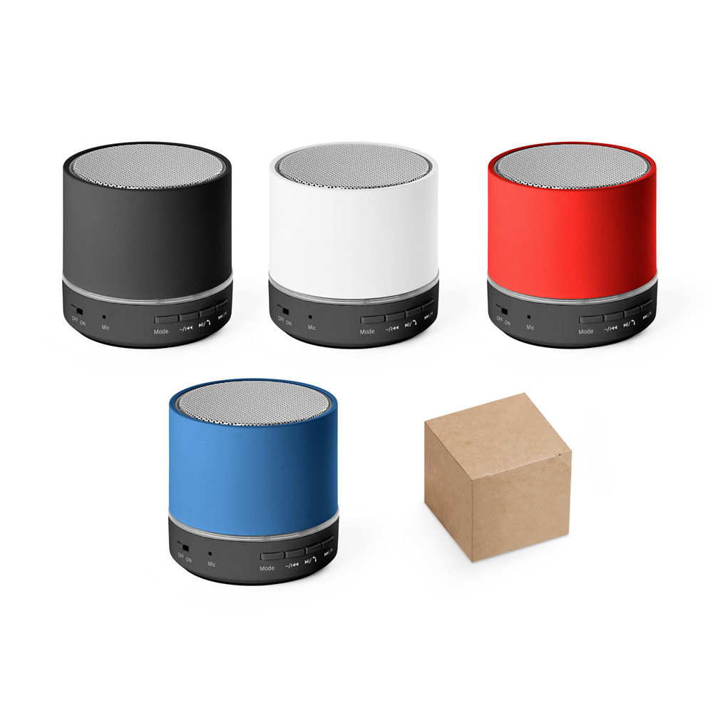 RE-PEREY. 3W draagbare luidspreker met 4u30m batterijduur op gerecycled ABS (100% rABS) bedrukken met logo