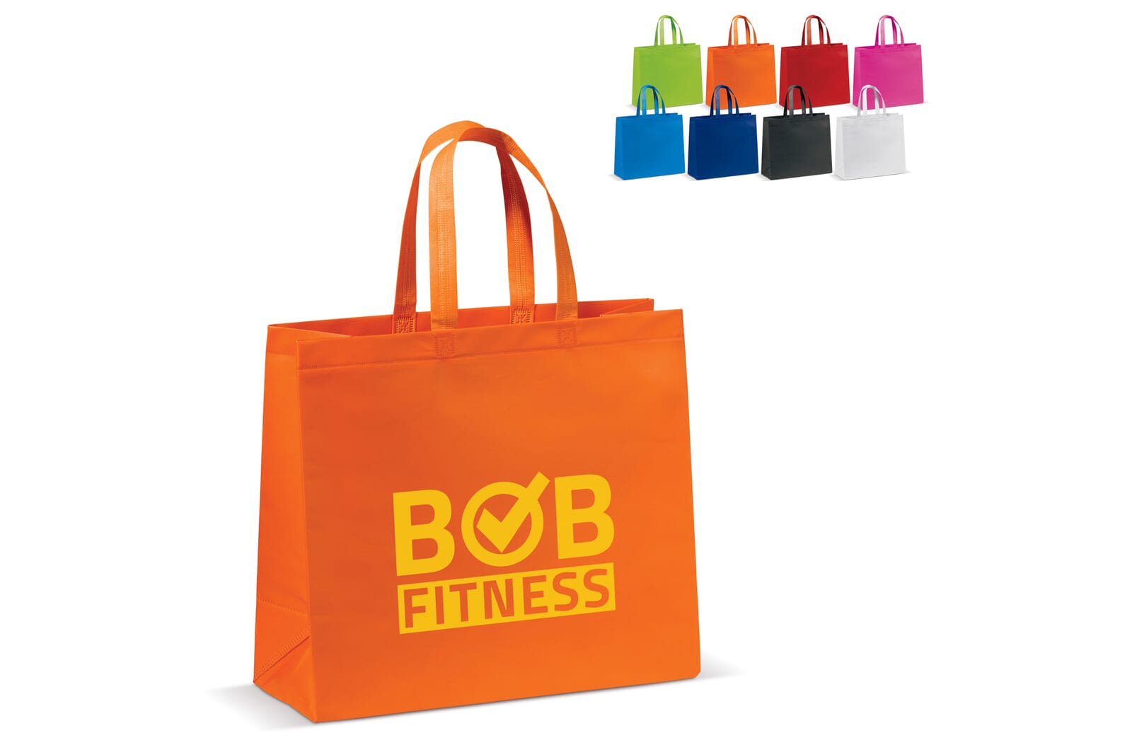 Draagtas gelamineerd non-woven groot 105g/m² bedrukken met logo