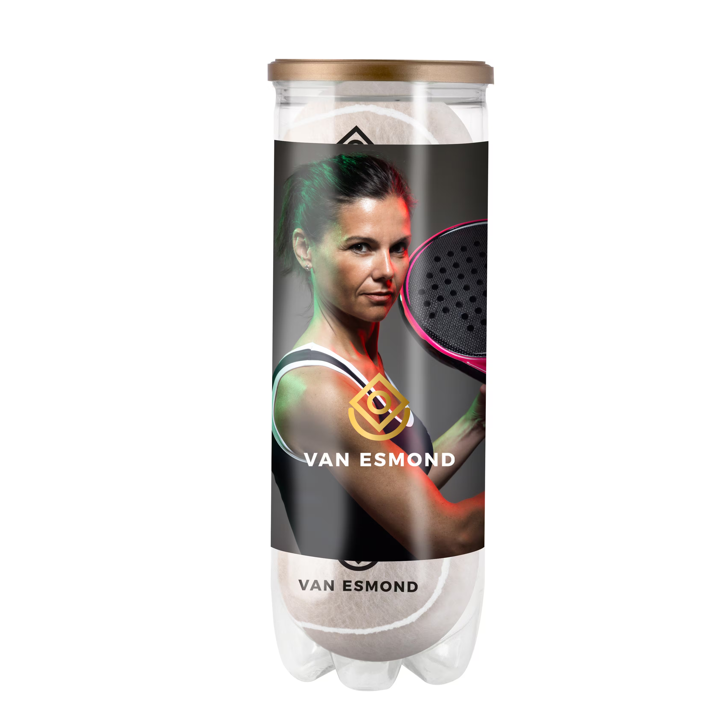 Tube coloured padel balls bedrukken met logo