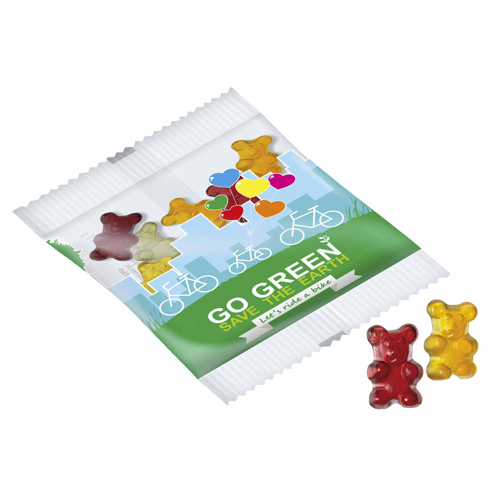 Vruchtengummies vegan beertjes bedrukken met logo