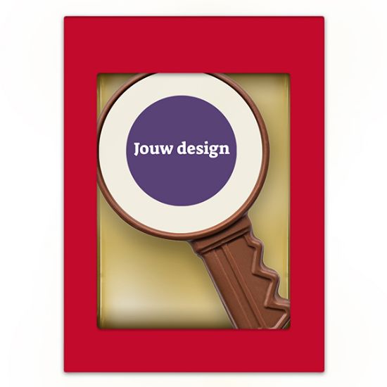 ChocoSleutel melk (175 gram) bedrukken met logo