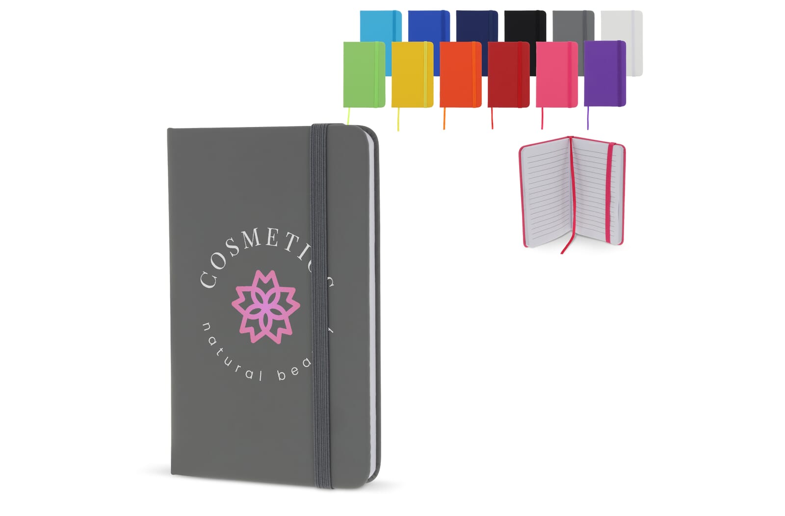 A6-notitieboek van PU met FSC-pagina's bedrukken met logo