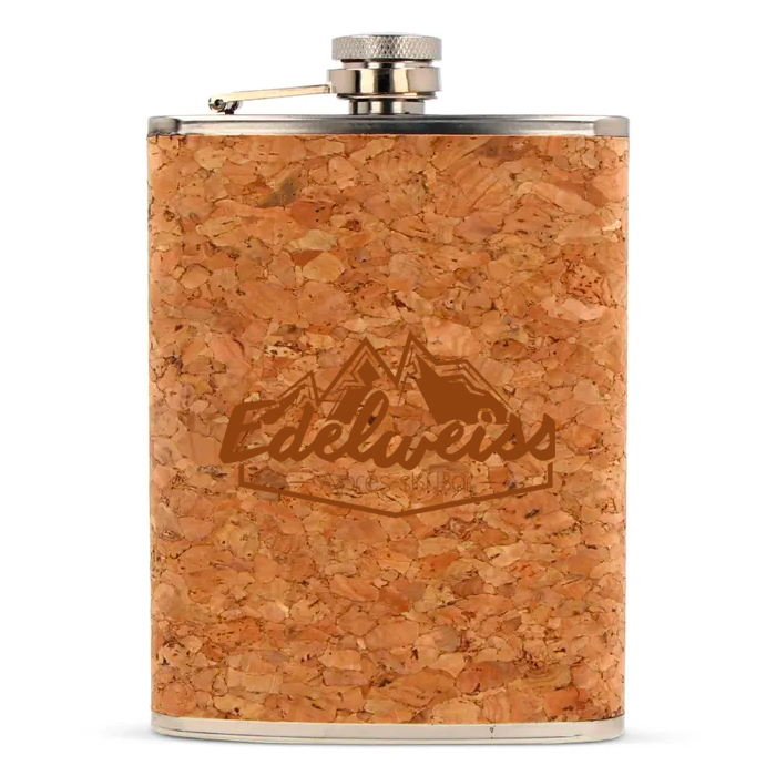 Scarlet Heupfles kurk (225 ml) bedrukken met logo