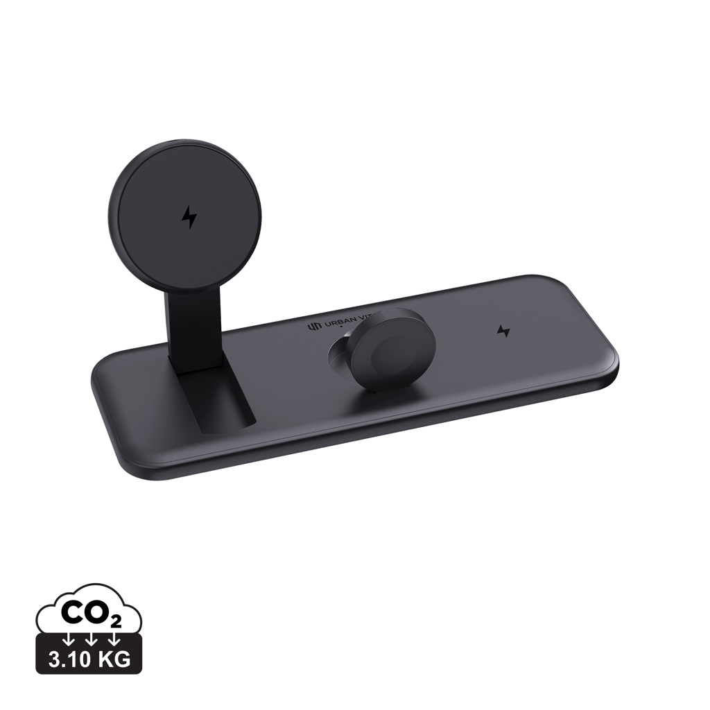 Urban Vitamin Torrance 3-in-1 magnetische 15W oplader bedrukken met logo