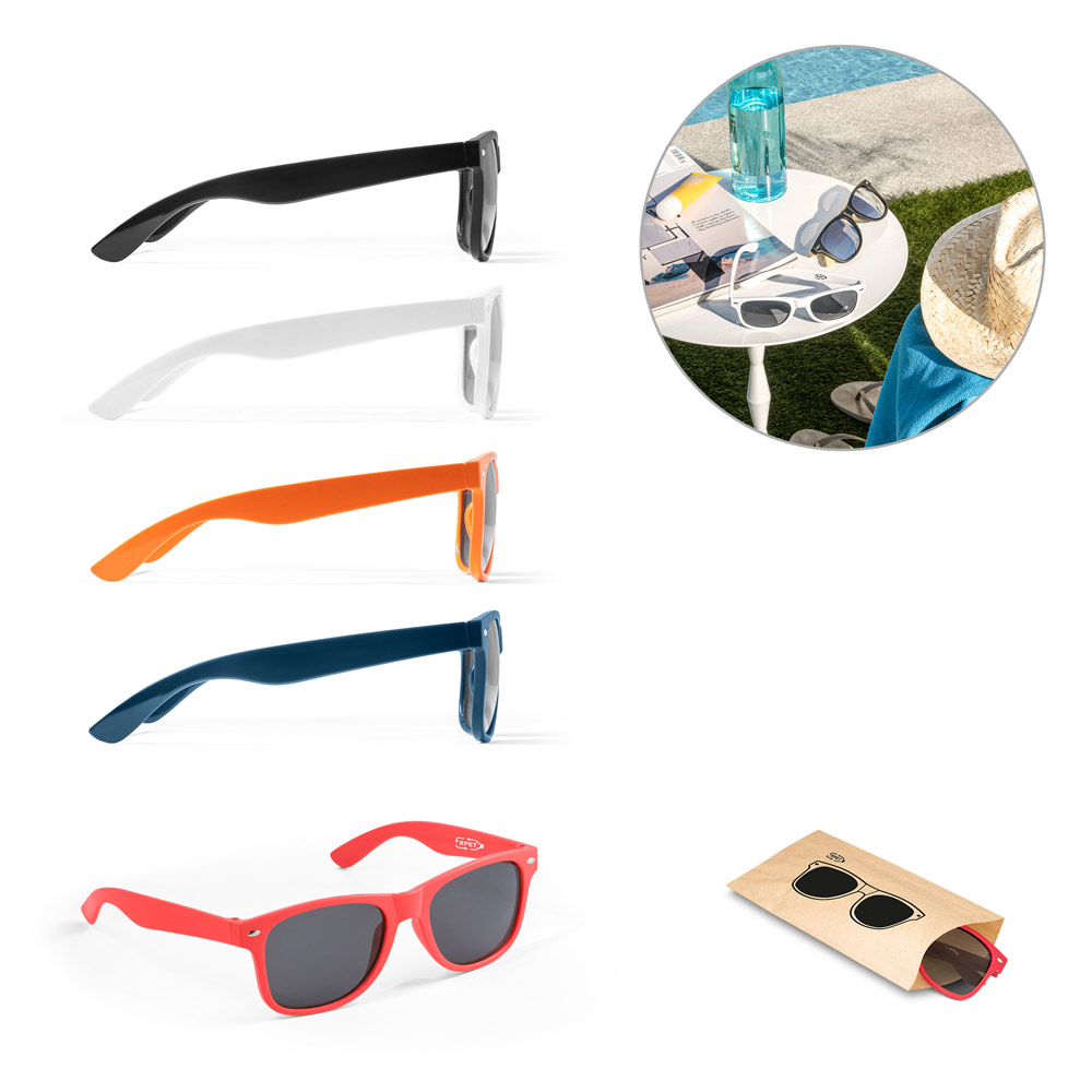 SALEMA. Gerecycled polyester (100% rPET) zonnebril bedrukken met logo