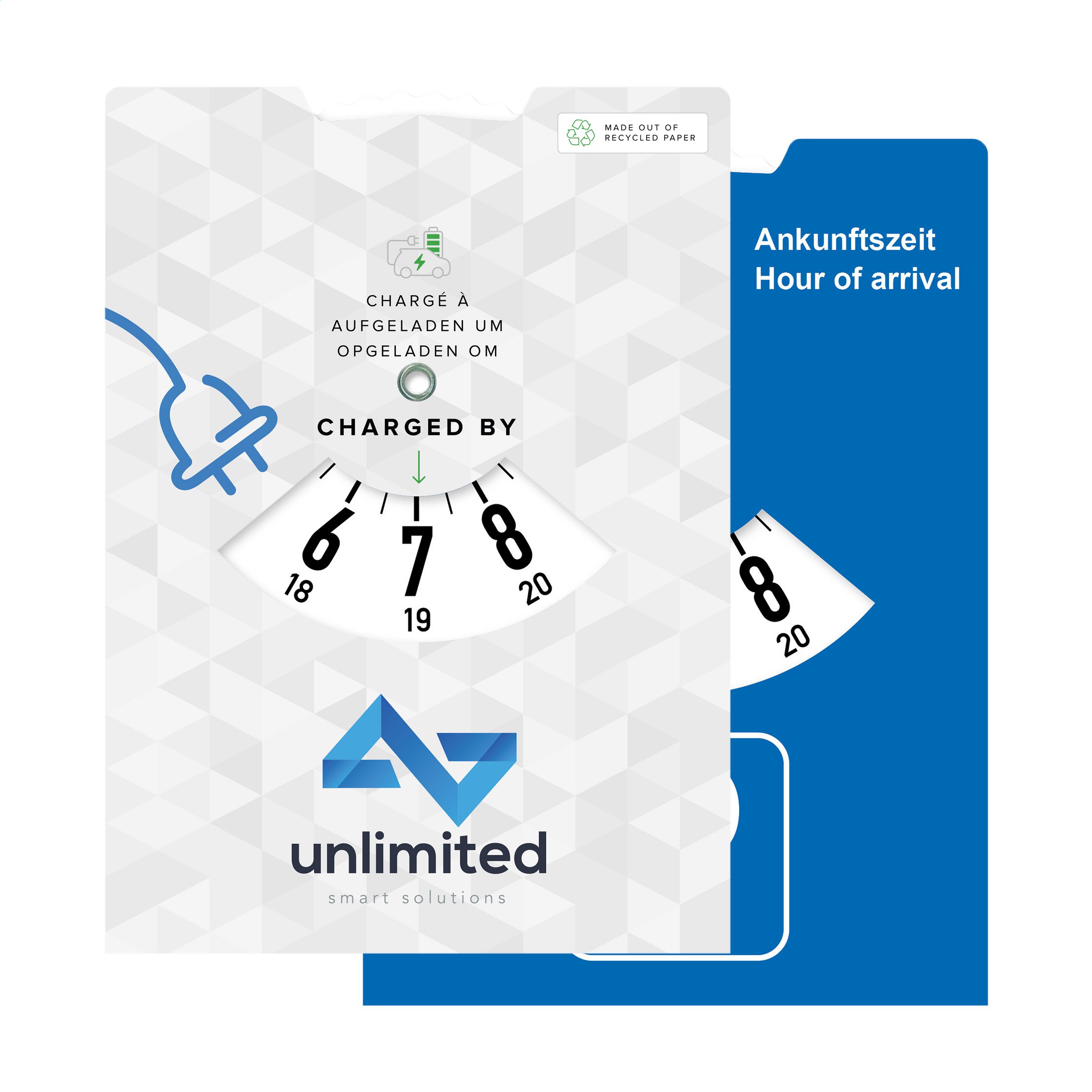 Parkeer- en Oplaadschijf Nederland bedrukken met logo