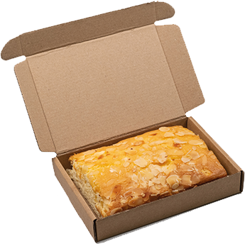 Brievenbus Amandelcake ½ bedrukken met logo