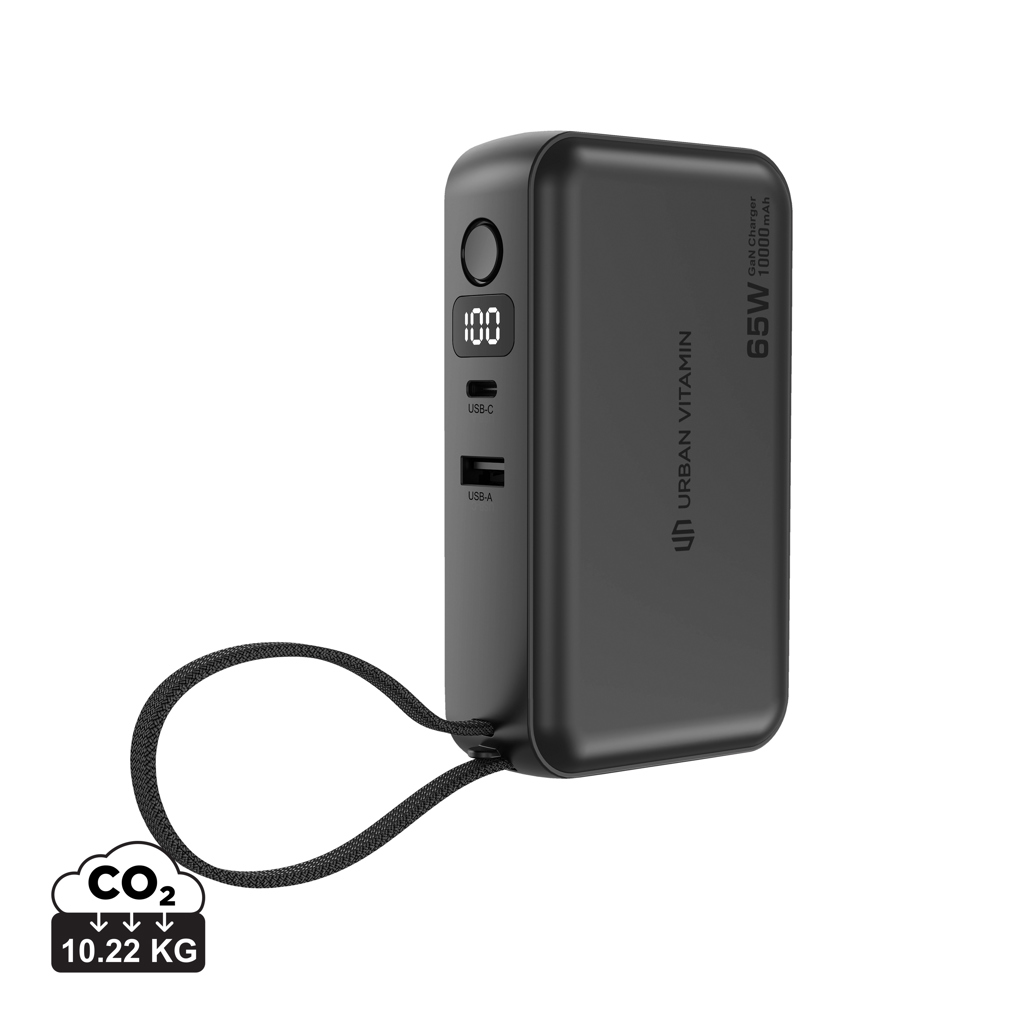 Urban Vitamin Eureka 65W Hybrid 10.000 mah powerbank/oplader bedrukken met logo