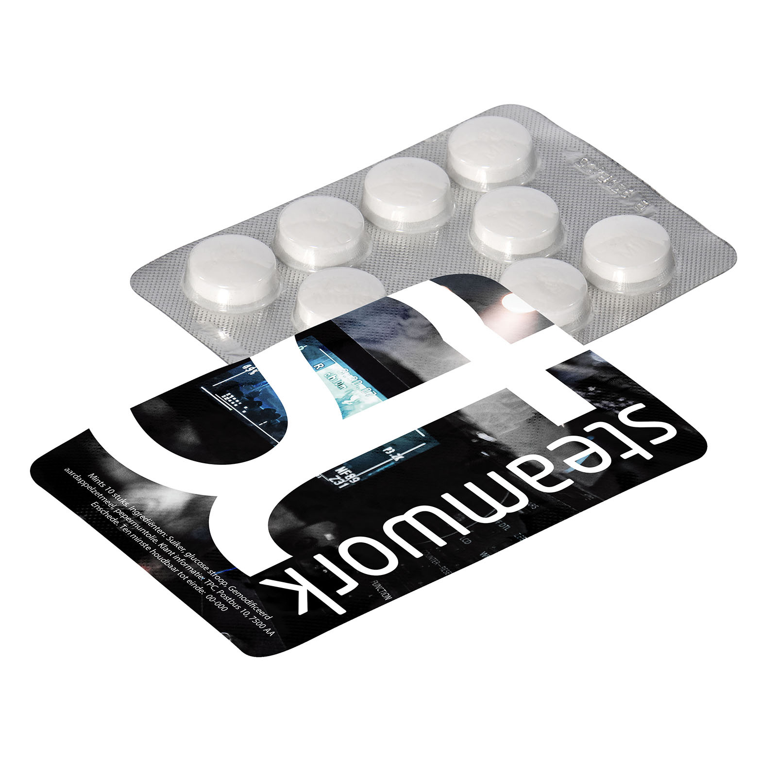10-pack blister mints bedrukken met logo