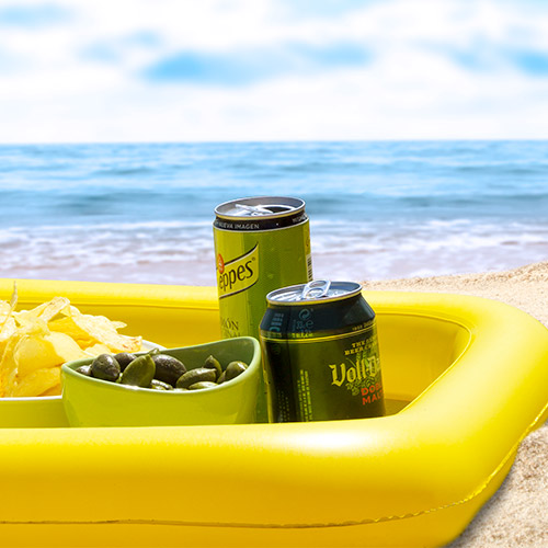 FloatingTable opblaasbaar dienblad bedrukken met logo