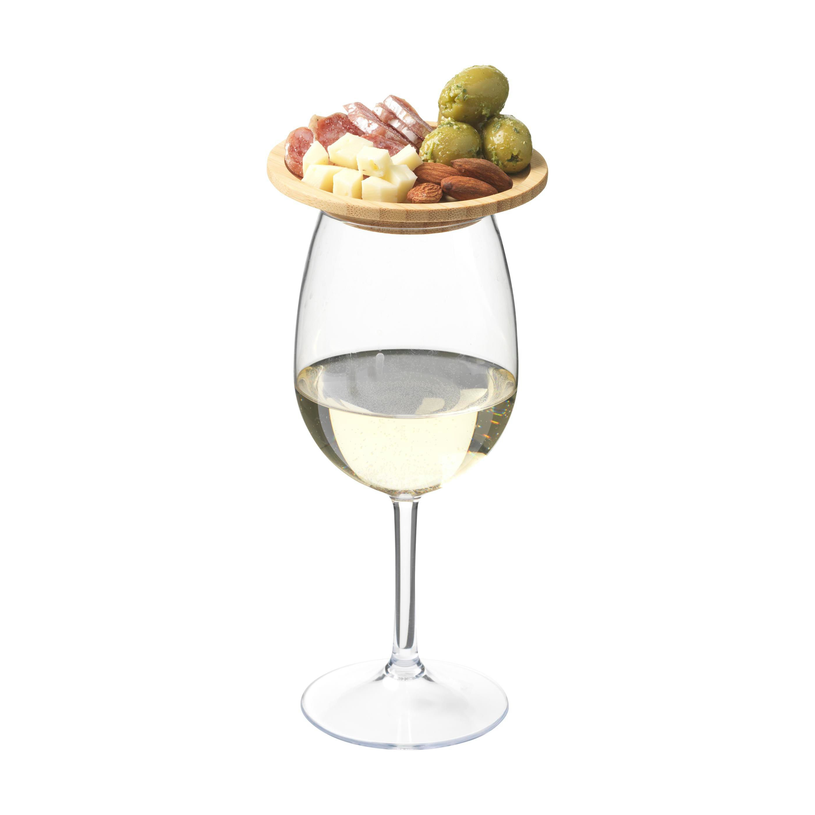 Wooosh Piccolo Bamboo Wine Glass Topper bedrukken met logo