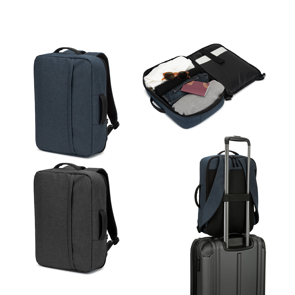 NIAMEY. 15.6" laptop rugzak van hoog-dichtheid 300D gerecycled polyester bedrukken met logo