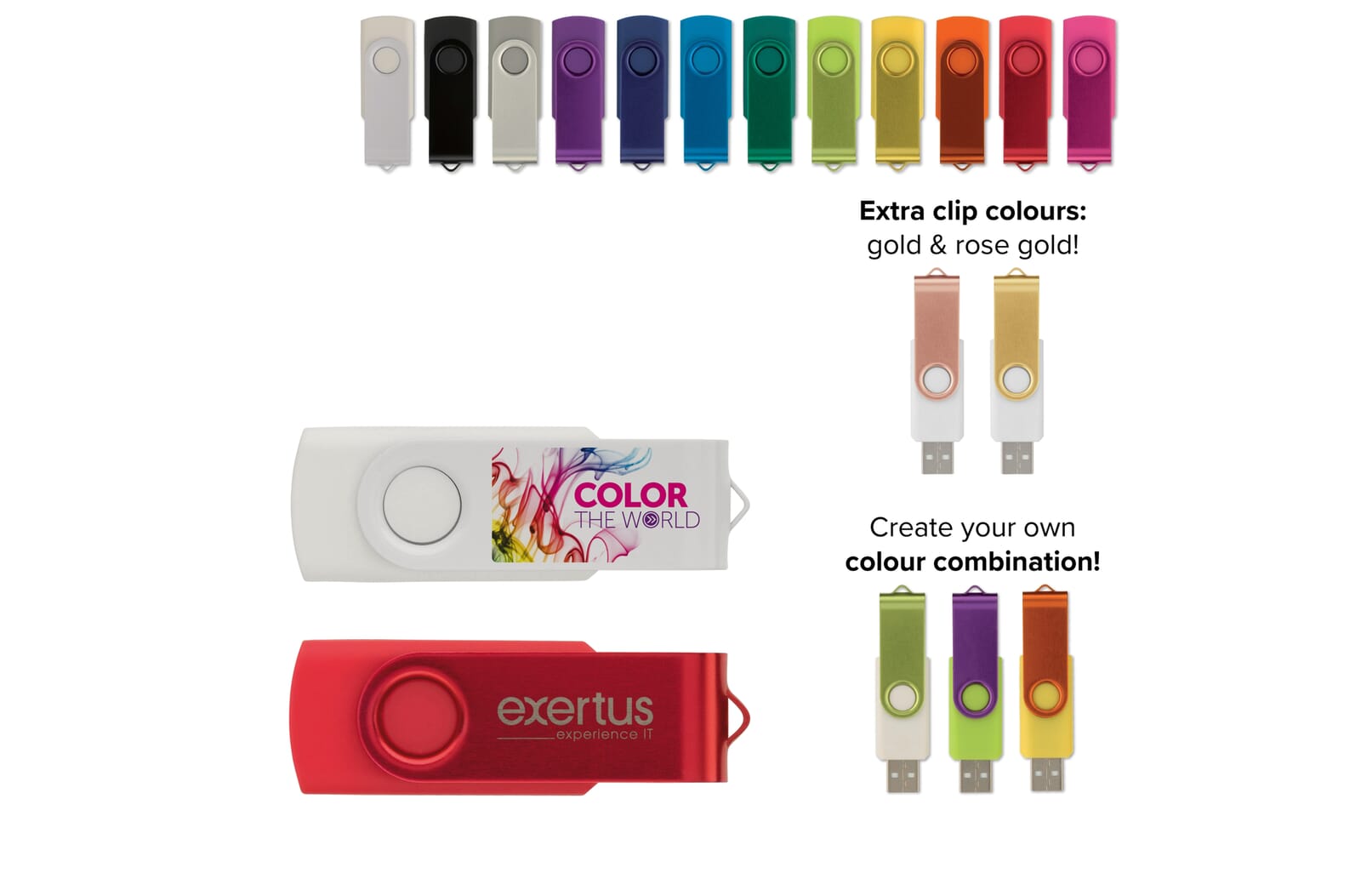 USB stick 2.0 Twister 16GB bedrukken met logo