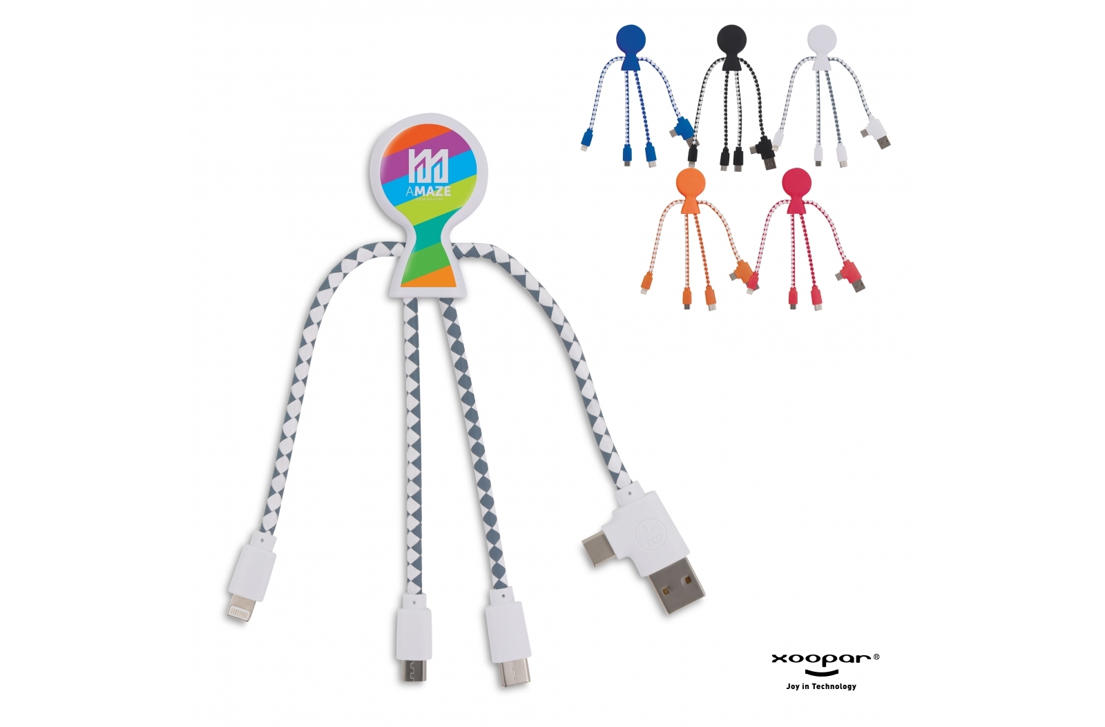 Xoopar Mr. Bio Eco oplaadkabel bedrukken met logo