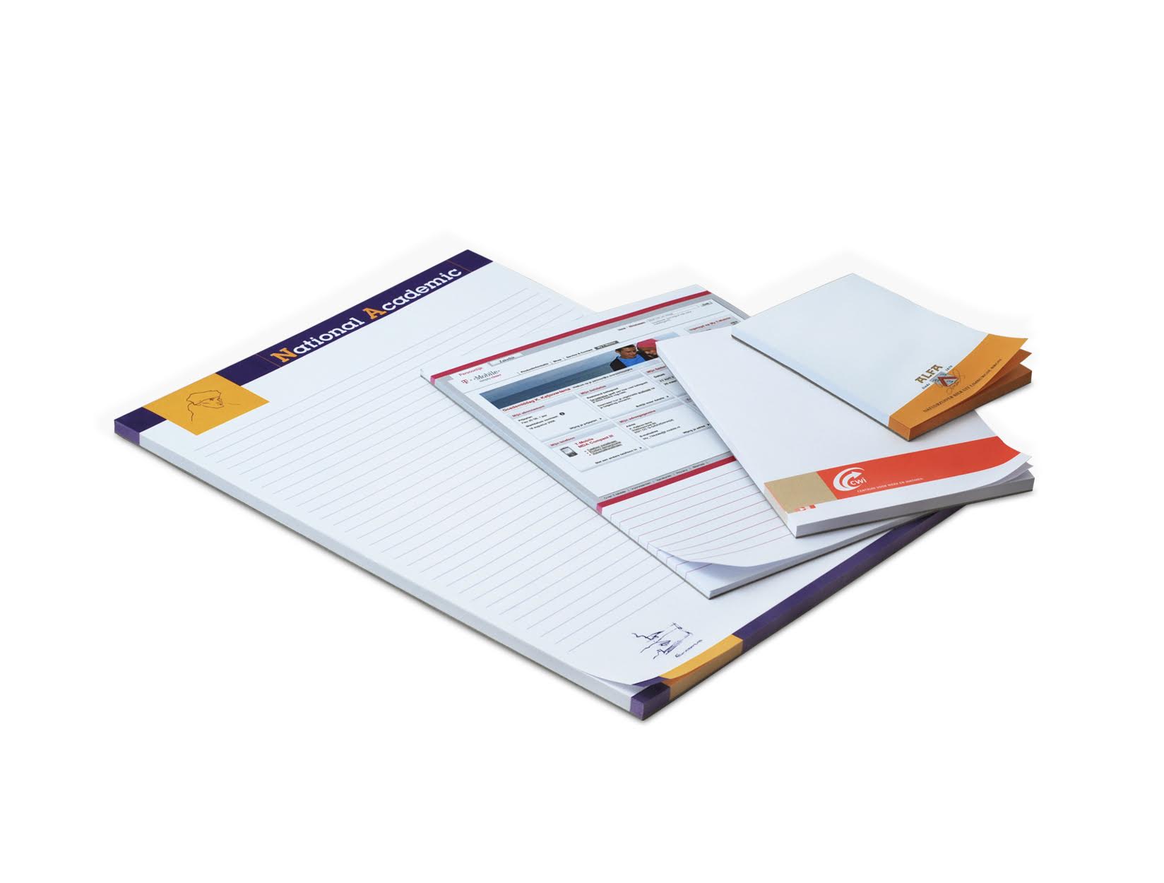 Schrijfblokken A6 bedrukken met logo