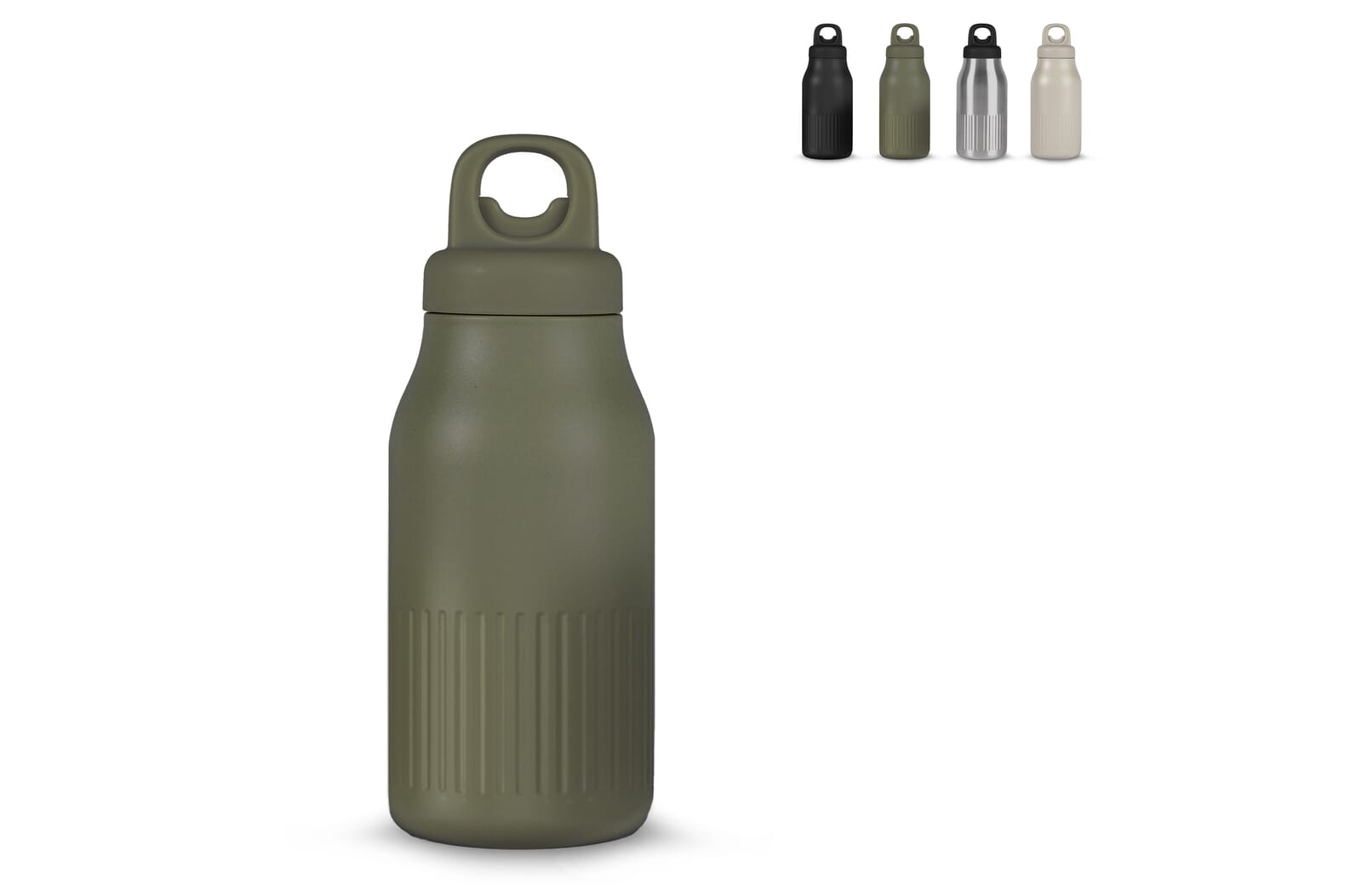 Sagaform Truls stalen fles met handige openklik dop (gerecycled) 500 ml bedrukken met logo
