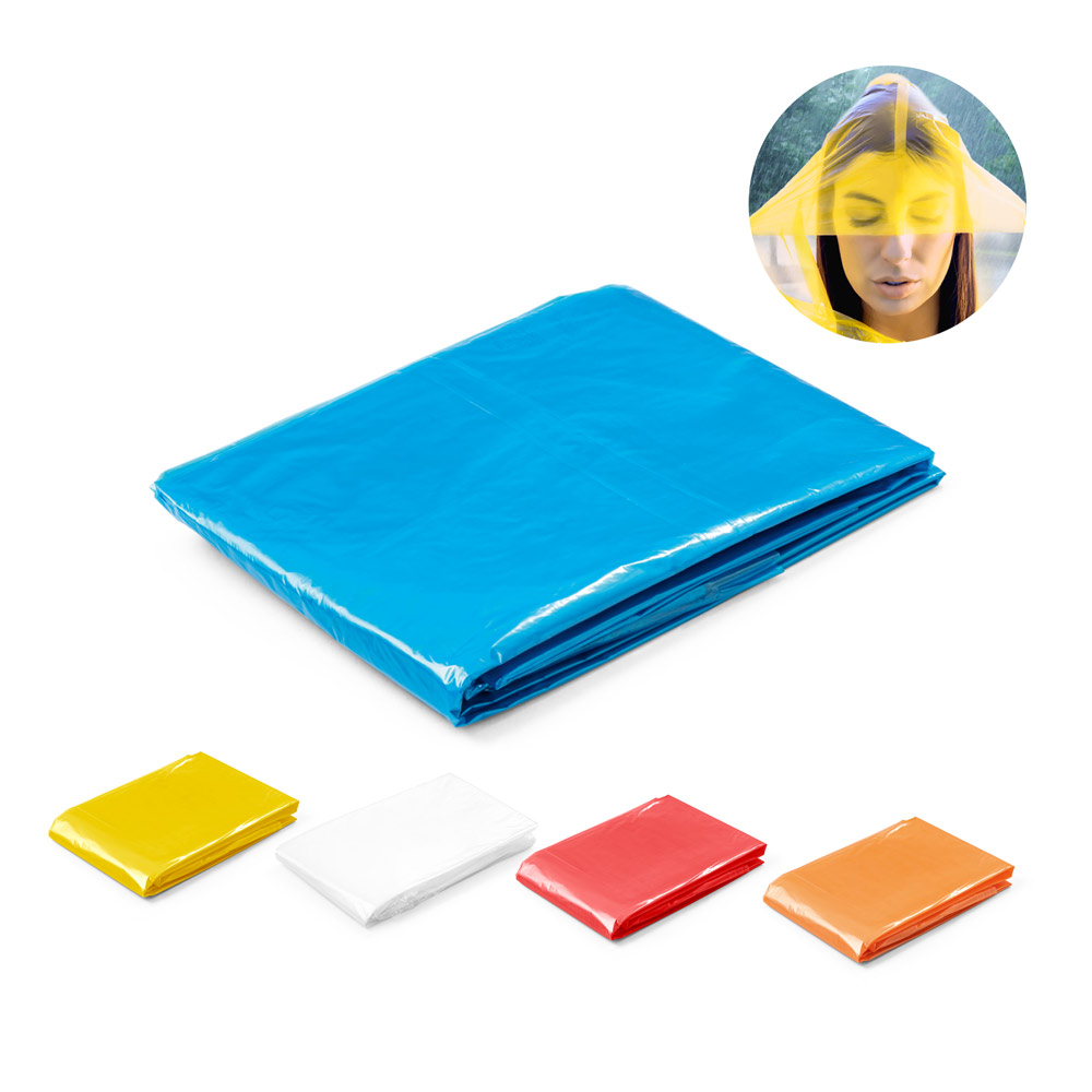 SANDRA. Waterdichte poncho bedrukken met logo