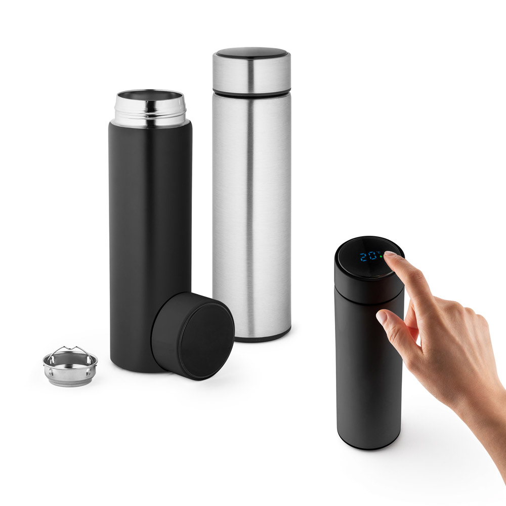 ROSSI. Roestvrijstalen thermosfles 470 ml bedrukken met logo