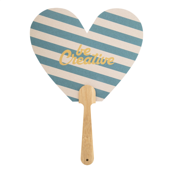 Eco handwaaier verschillende vormen (all-over print) bedrukken met logo