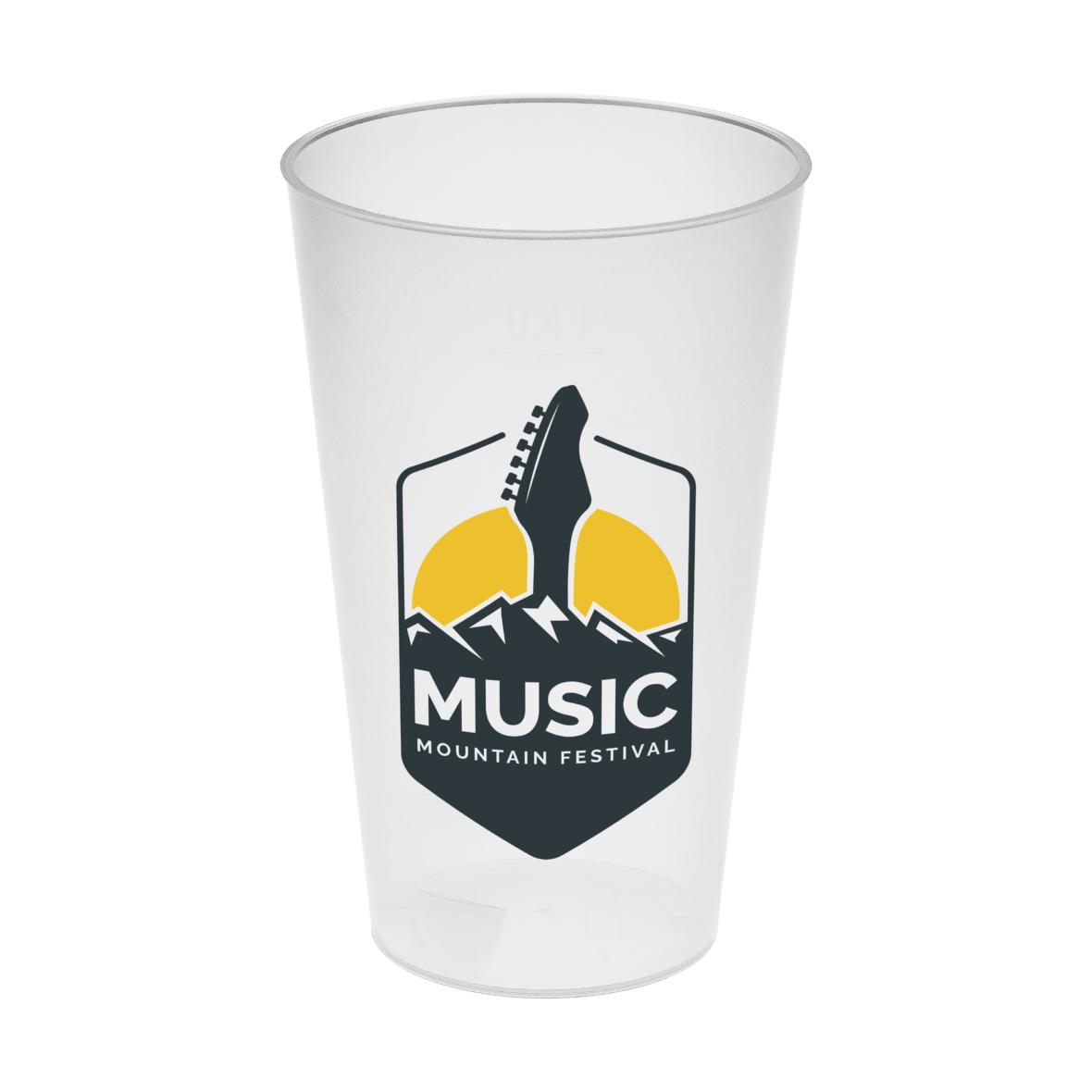 Kunststof drinkbeker (400 ml) bedrukken met logo