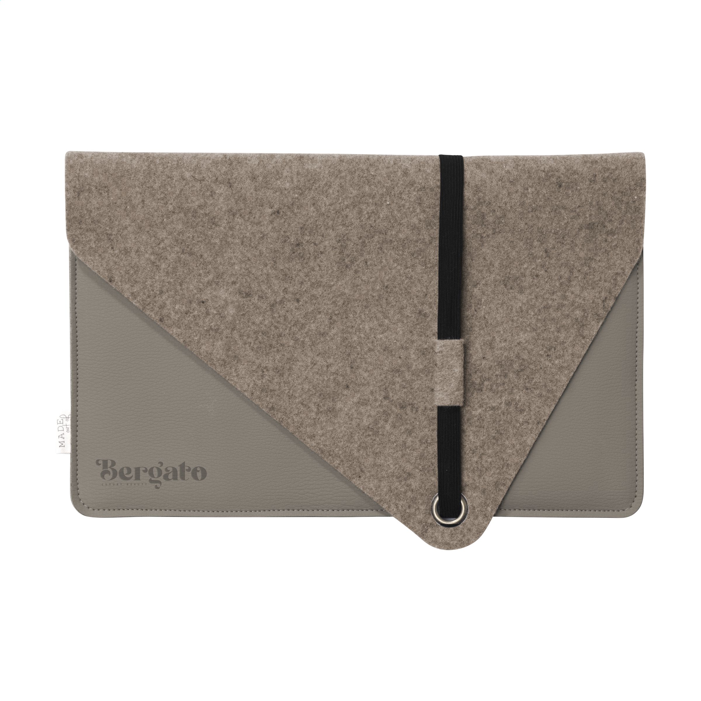 Eco Recycled Felt & Apple Leather Laptop Sleeve 13 inch bedrukken met logo