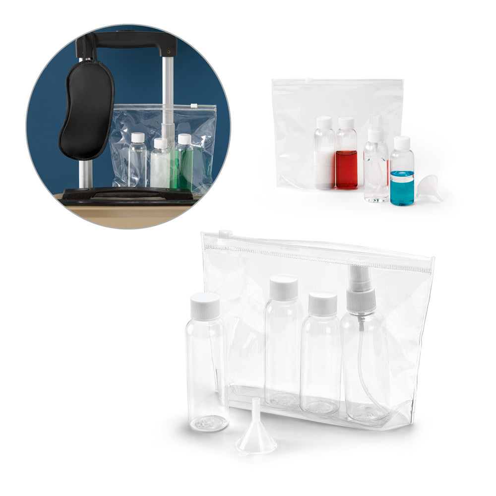 DENIRO. Luchdichte toilettas van PVC bedrukken met logo