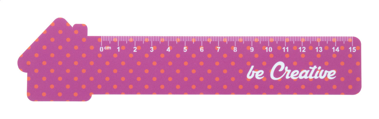 liniaal van 15 cm, hart bedrukken met logo