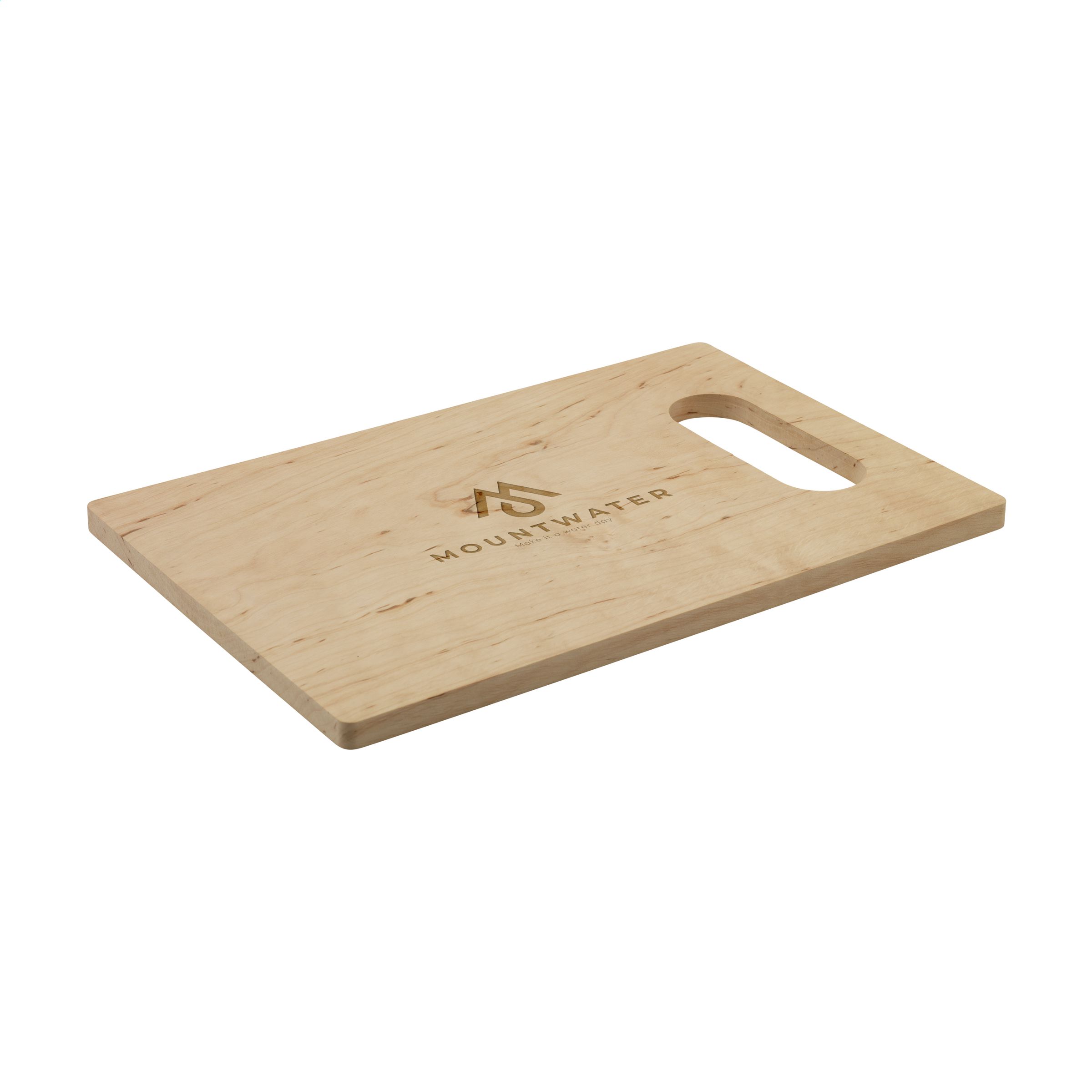 Alder Wood Chopping Board Open Grip bedrukken met logo