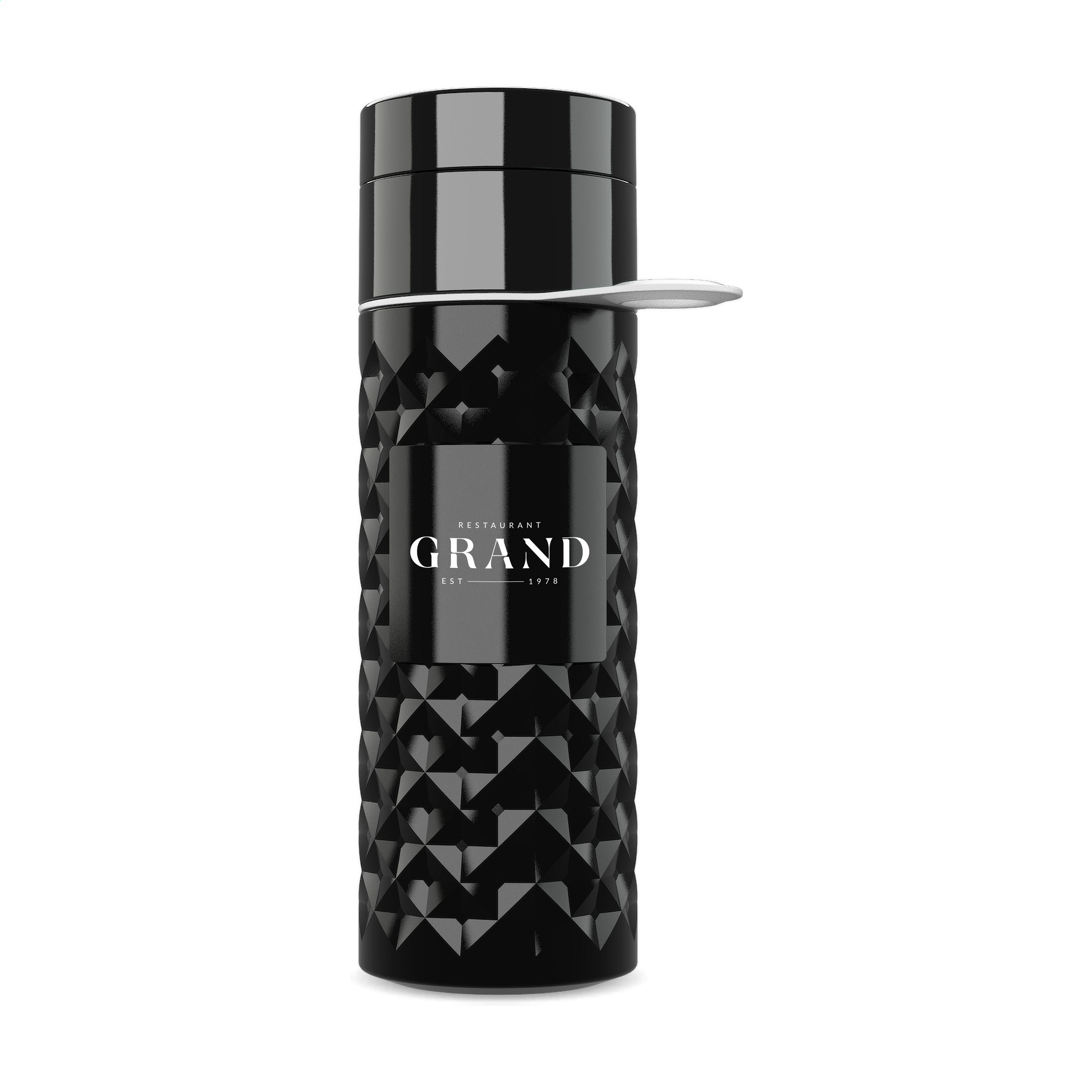 Join The Pipe Nairobi Ring Bottle Black 500ml waterfles bedrukken met logo