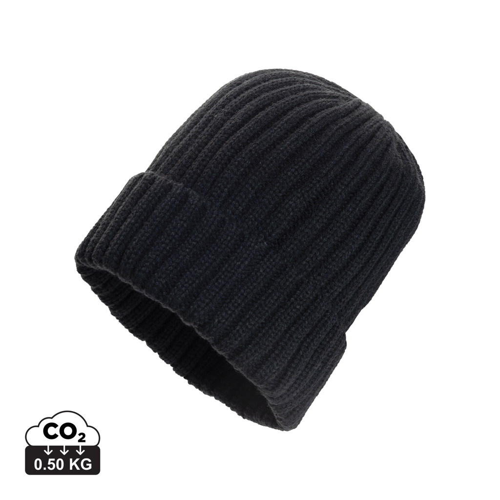 Kennedi AWARE™ Polylana®beanie met brede rib bedrukken met logo