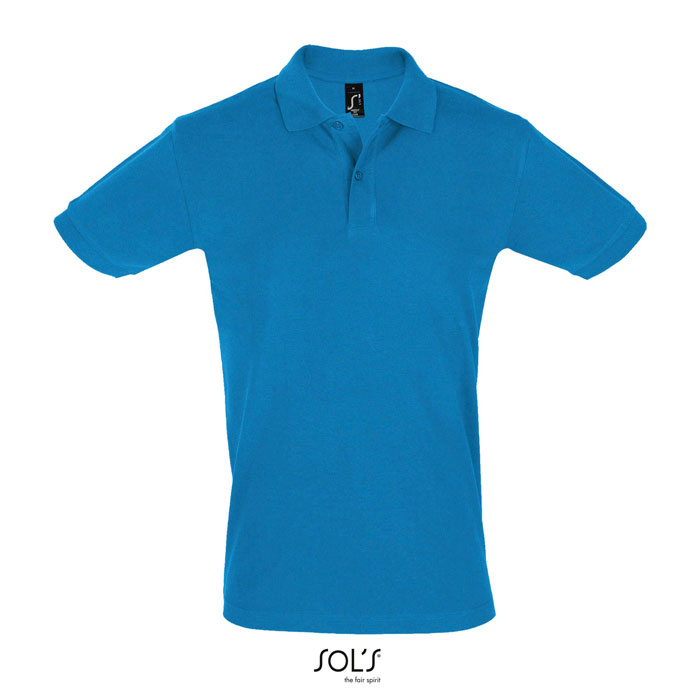 PERFECT Heren Polo met Geribde en Dubbele Kraag  (180g/m²) bedrukken met logo