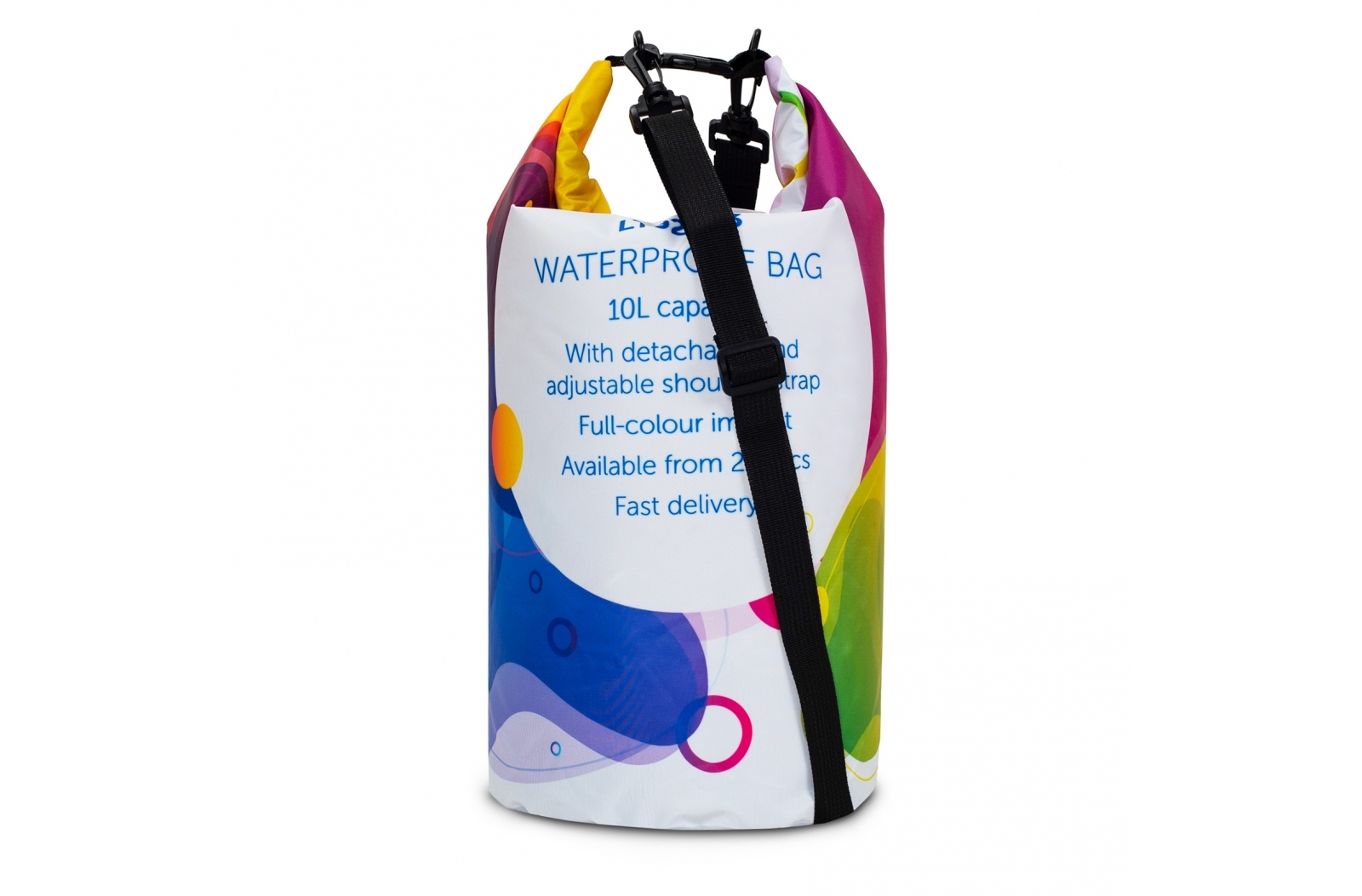 Custom-made waterwerende tas IPX5 (10 L) bedrukken met logo
