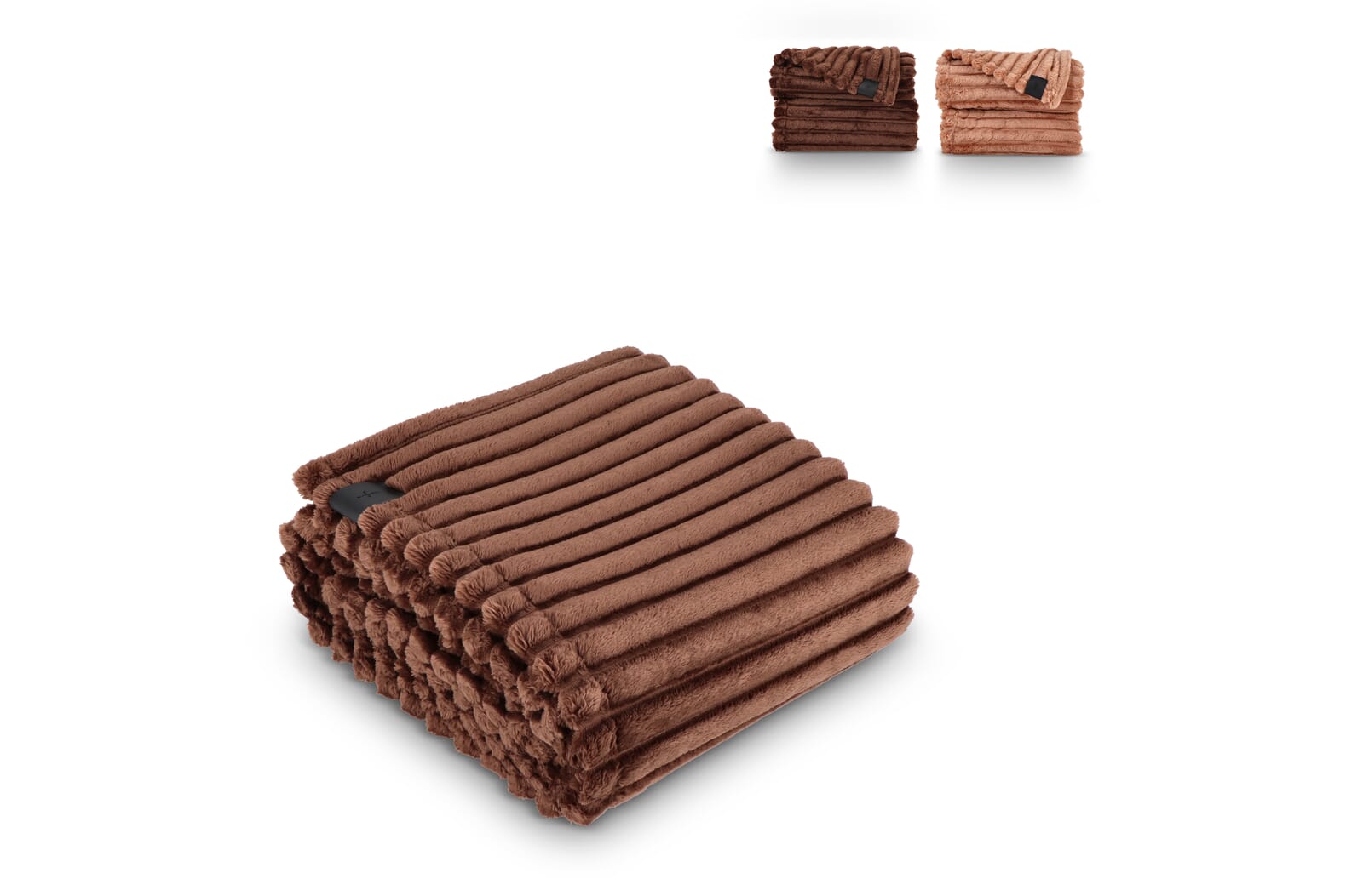 Sagaform Esther gerecyclede fleecedeken 130 x 170 cm bedrukken met logo