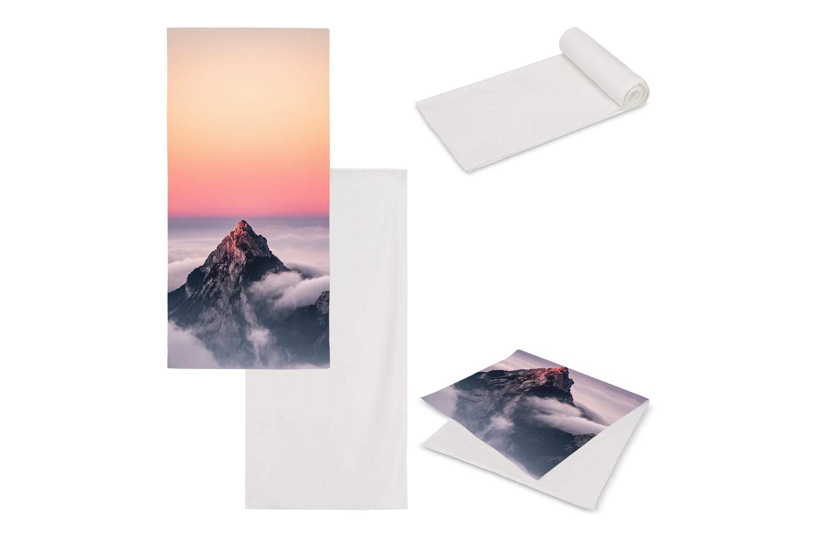 Dubbelzijdige handdoek sublimatie 70x140 cm 400g/m² bedrukken met logo